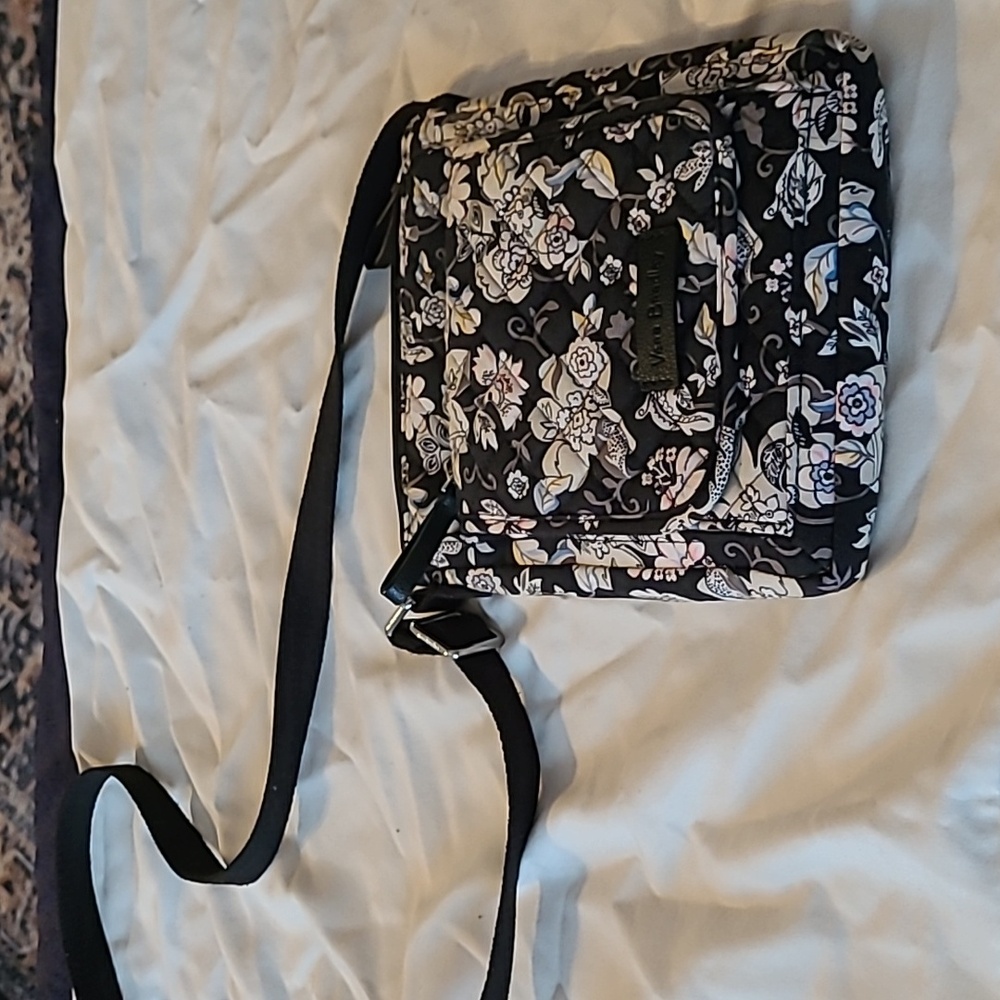 Vera Bradley Black and White Floral Crossbody